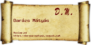 Darázs Mátyás névjegykártya